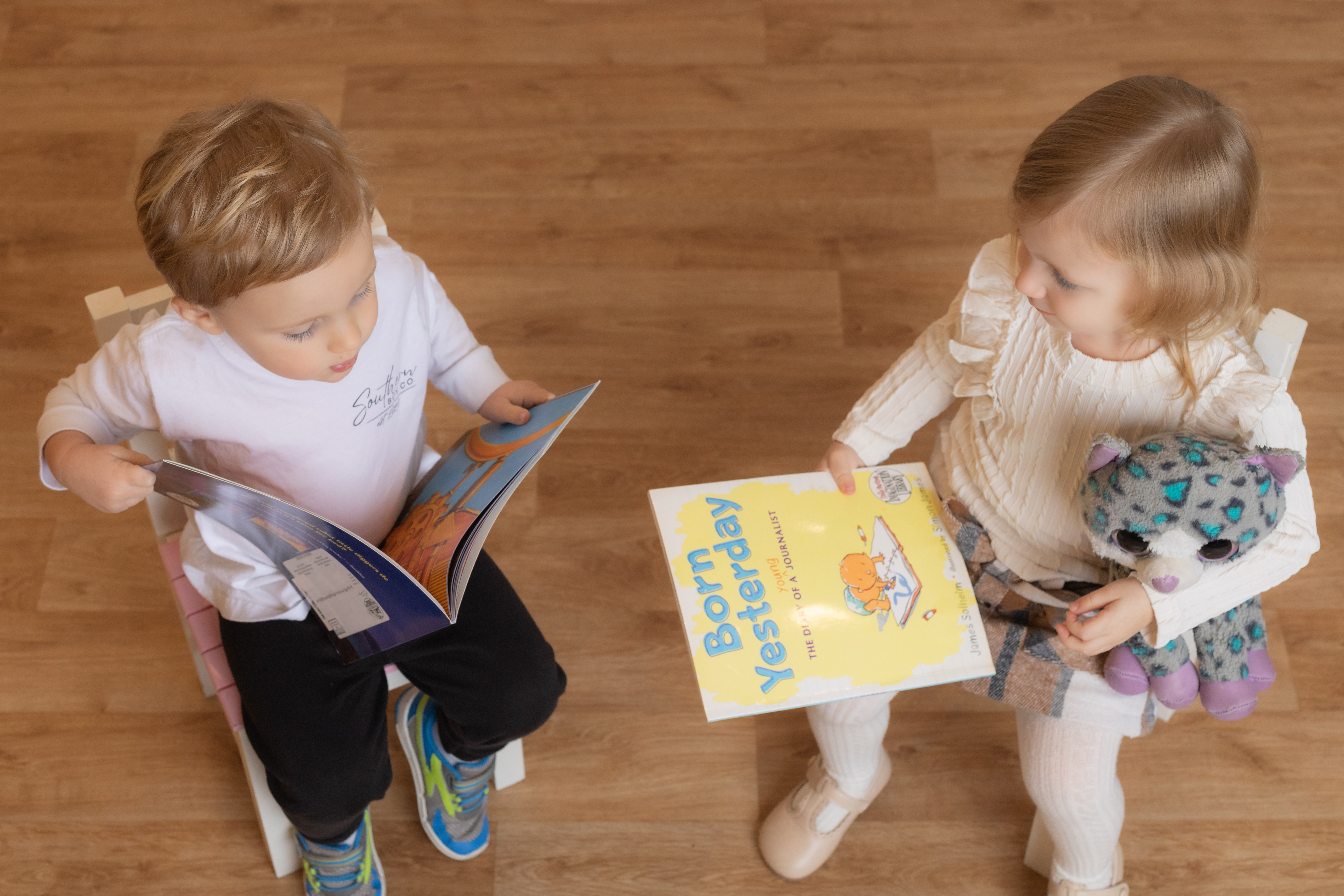 Children with their Imagination Library books