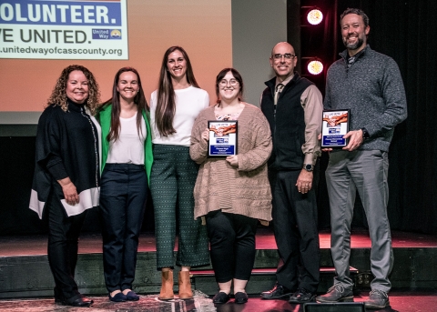 Pioneer Regional School Corporation receiving the LIVE UNITED Day award